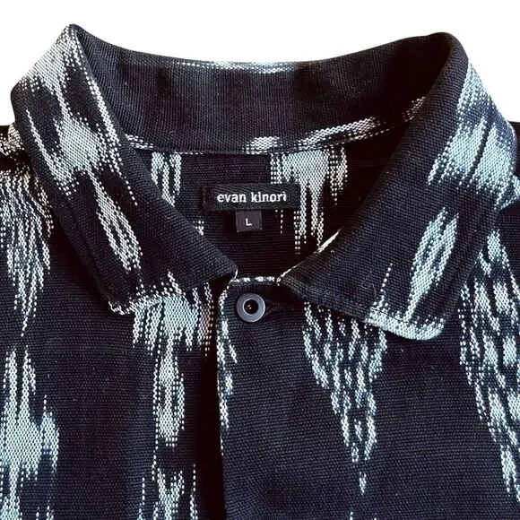 Evan Kinori The Field Shirt in Handwoven Ikat - Large L - Picture 5 of 8
